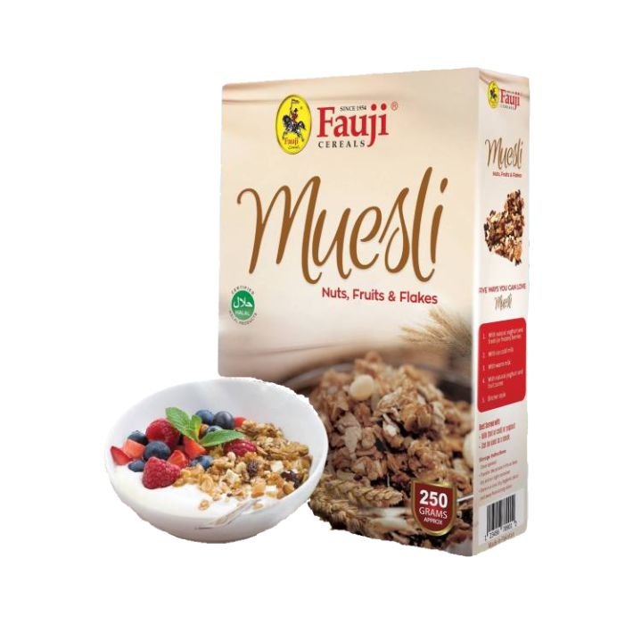 Fauji muesli nuts & fruits flakes